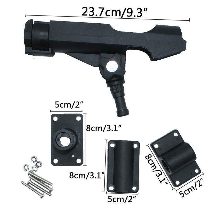 Shaddock Fishing Power Lock Rod Holder with 2 Side Mounts Adjustable Boat Fishing Rod Racks SHADDOCK FISHING (2PCS 04# Multi-Positional Mounting) - Image 3